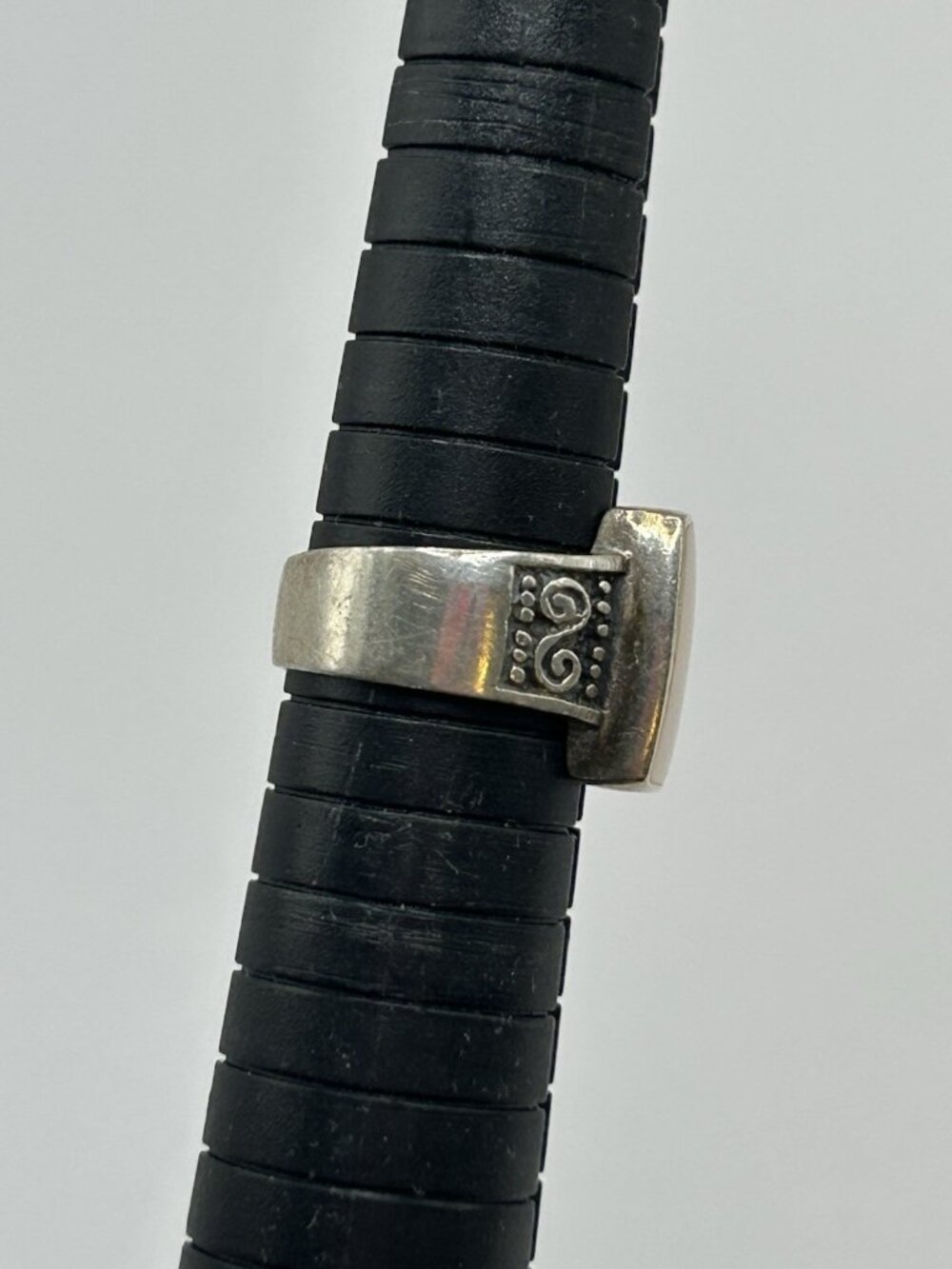 Sterling Silver Size 7 Ring Pink Square Shell Inlay Statement Artisan Boho 925 - Picture 13 of 14